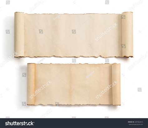 Parchment Scroll Isolated On White Background Stock Photo 287462615 ...