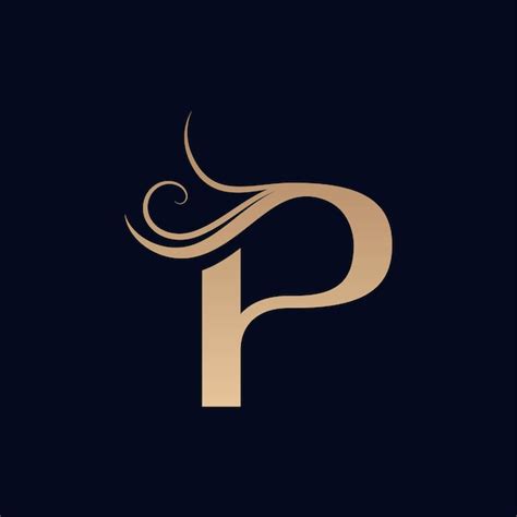 Premium Vector Hair Salon Gold Beauty Women Logo Letter P