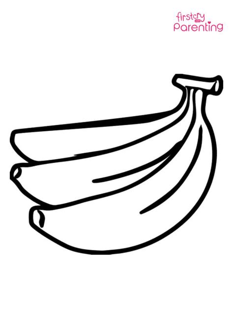 Easy Printable Banana Coloring Pages For Kids