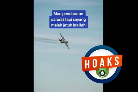 HOAKS Video Pesawat Gagal Mendarat Darurat