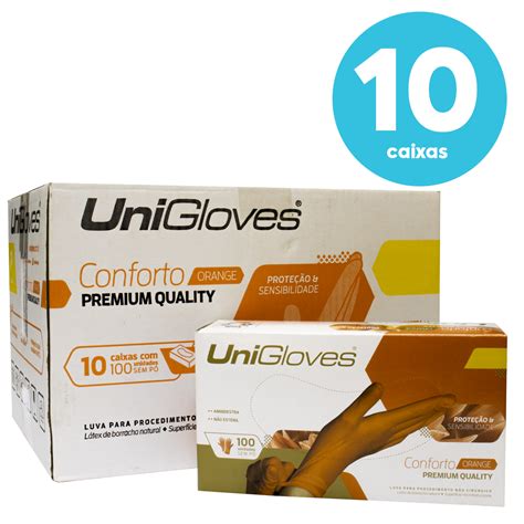 Kit Caixas De Luvas De L Tex Unigloves Confort Premium Quality Cor