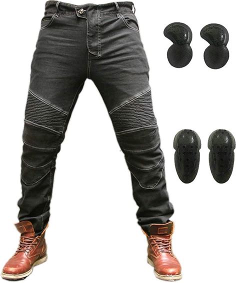 Motorcycle Riding Protective Pants Armor Motocross Racing Denim Jeans Upgrade Knee Hip