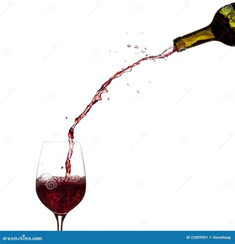 Wine Pouring From Bottle Into Glass Stock Image Image 22809901