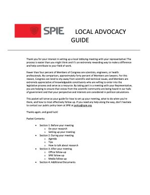 Fillable Online Spie Local Lobbying How To Guidepdf Spie Fax Email