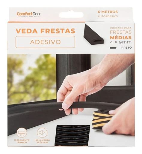 Veda Frestas Fita Adesiva Portas E Janelas Mm X Metros Comfortdoor