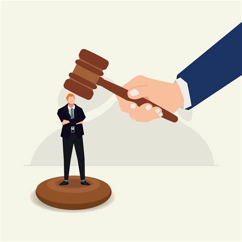 Businessman with big hand hold judge gavel vector illustration 24348773 ...