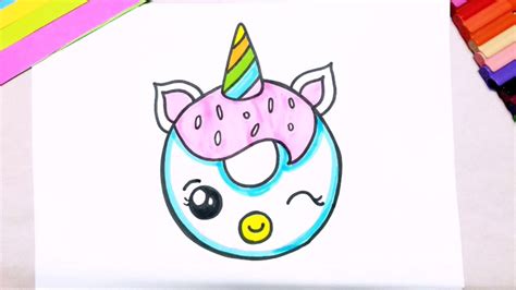 Unicorn Easy Kawaii Cute Drawings Donut - img-gimcrackery