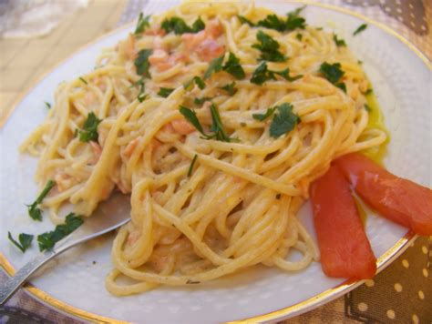 Webkonyha Spaghetti Al Salmone Affumicato F St Lt Lazacos Spagetti