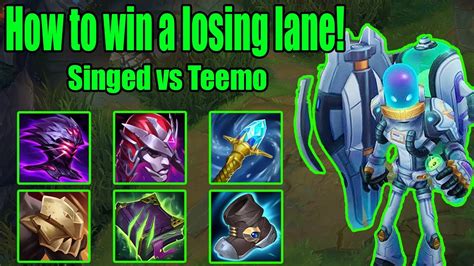 How To Win A Losing Lane In League Of Legends Teemo Vs Singed Youtube