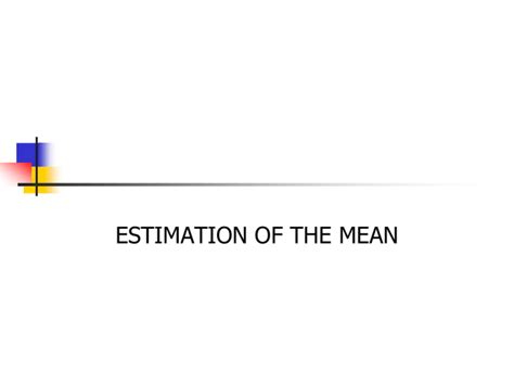 interval estimation