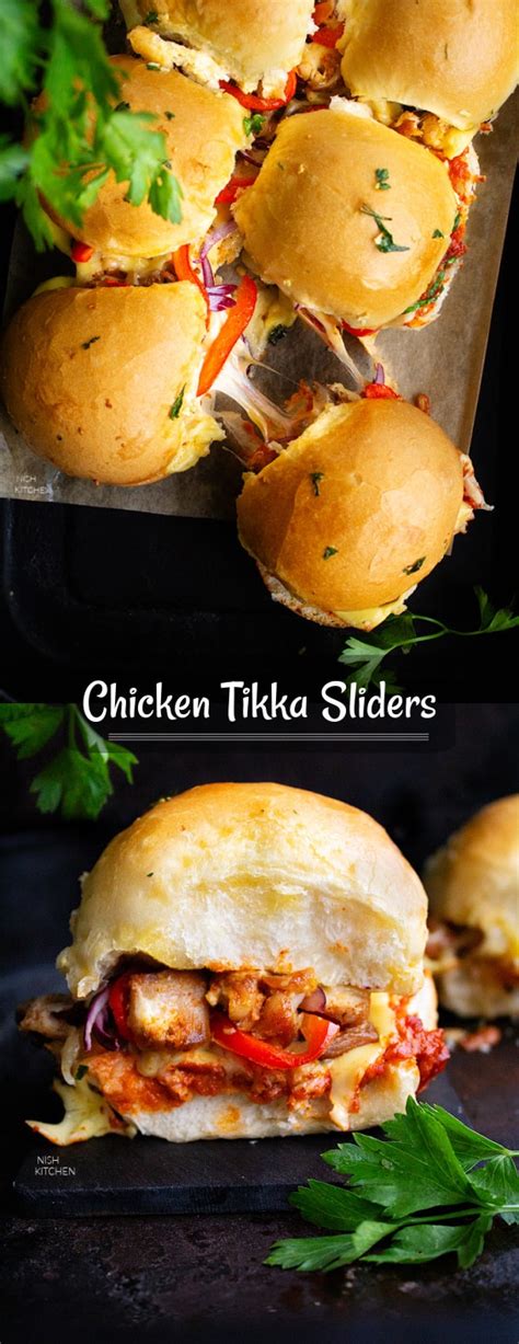 Chicken Tikka Sliders Video Nish Kitchen