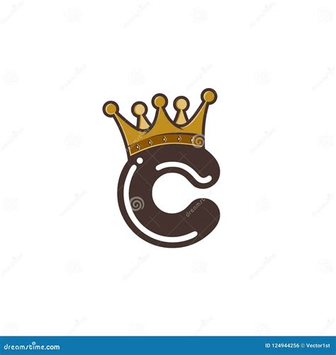 Alphabet Letter With Crown King Queen Stock Vector Illustration Of