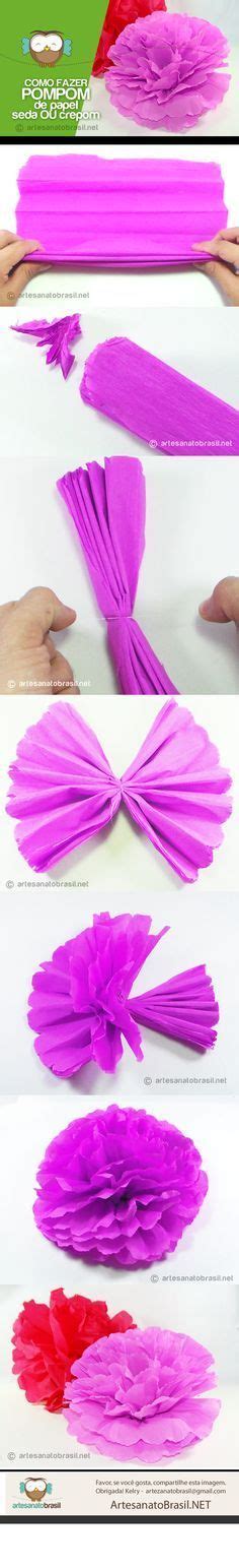 Festas Juninas Como Fazer Flores Em Papel Seda E Pompons Para