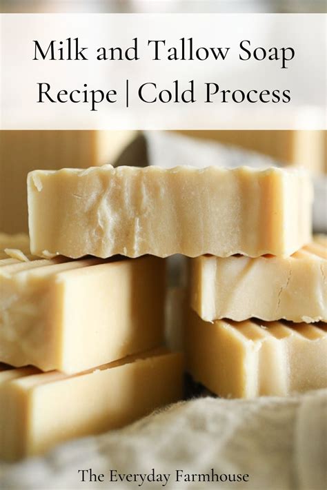 Cow S Milk And Tallow Soap Recipe Cold Process The Everyday Farmhouse