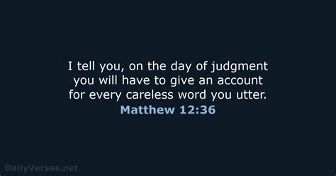 Matthew 12:36 - Bible verse (NRSV) - DailyVerses.net