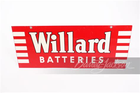 1952 WILLARD BATTERIES TIN SIGN