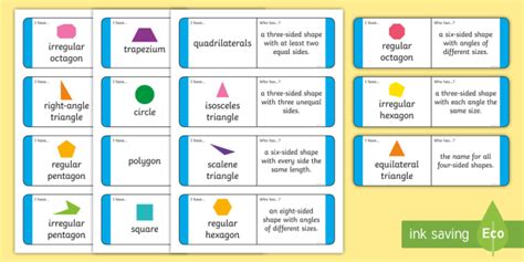 Shape Loop Cards Teacher Made