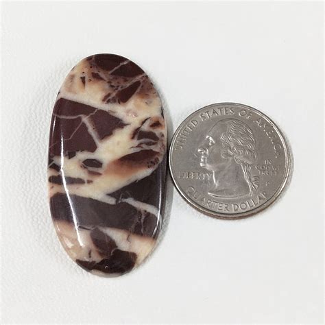 Natural Brown Zebra Jasper Cabochon Oval 46X24X5mm Gemstone Etsy