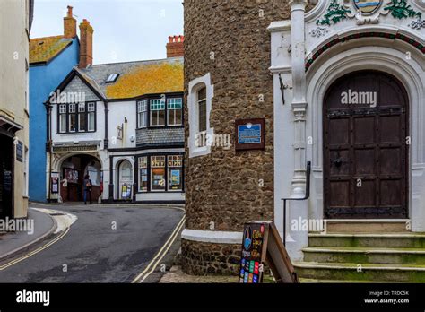 Lyme Regis Town Centre Seaside Town Beach Dorset England Uk Gb