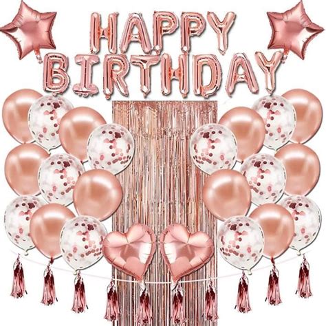 Anniversaire Ballon Rose Kit Guirlande Happy Birthday Ballon 10 Ballons