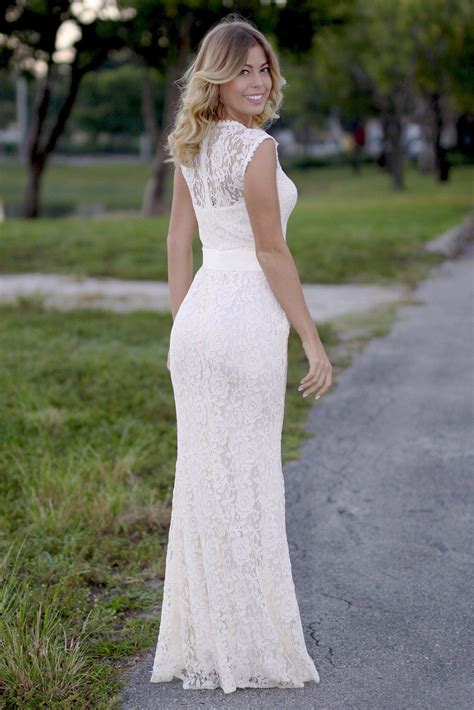 Beige Lace Maxi Dress with Bow | Beige Maxi Dress | Bridesmaid Dress
