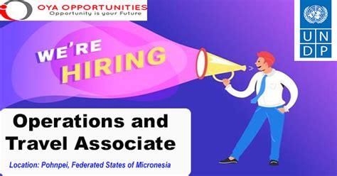 Operations And Travel Associate Internship At Micronesia Oya