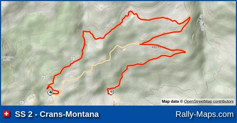 SS 2 Crans Montana Stage Map Rallye International Du Valais 2009