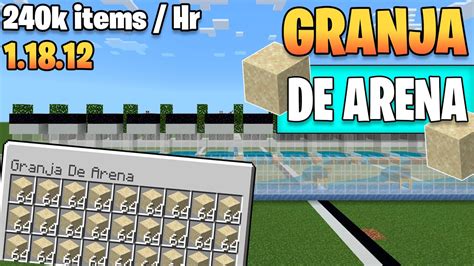 Minecraft Bedrock 1 18 12 Granja De Arena Masiva Grava Polvo De