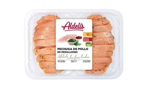 PECHUGA DE POLLO EN MEDALLONES ADOBADA A LAS FINAS HIERBAS Aldelís