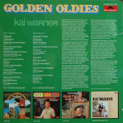 Kai Warner Golden Oldies Lp Oldshop