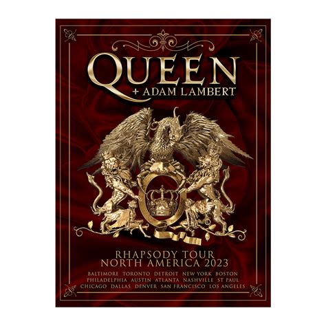 Rhapsody Tour Poster – Queen and Adam Lambert - Rhapsody Tour Merchandise Shop