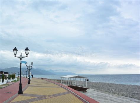 View Of The Beach In The Sochi Russia Editorial Stock Photo Image Of