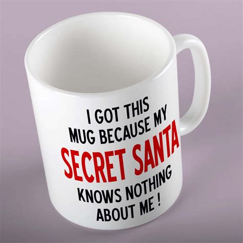 My Secret Santa Knows Nothing About Me Funny T Clever Creations