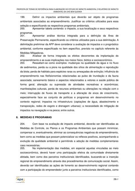 Pdf Proposta De Termo De Refer Ncia Para Licenciamento Ibama Gov Br