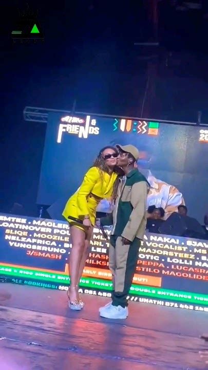 Emtee Finally Kisses Pearl Thusi Youtube