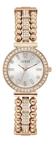 Reloj Para Dama Marca Guess Elegante Color De La Correa Oro Rosa Color