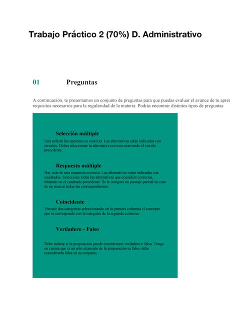 Trabajo Pr Ctico D Adm Trabajo Pr Ctico D Administrativo