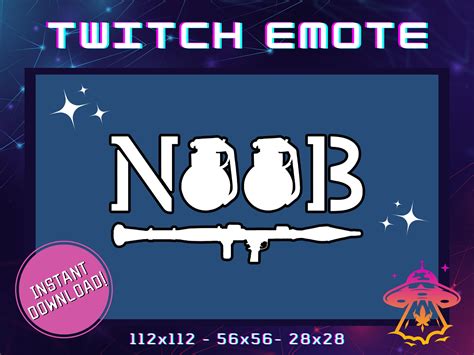 Noob Twitch Emote Youtube Emote Discord Emote Community Etsy