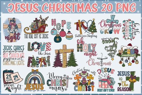 Jesus Christmas Sublimation Bundle Graphic By Owlsome Vintage