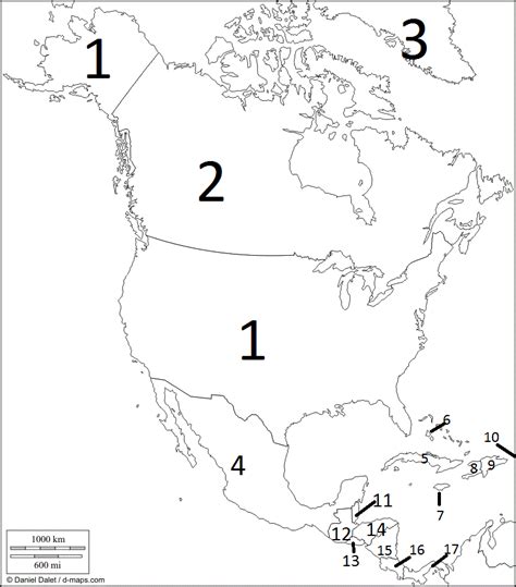 North America Map Quiz Worksheet Enchantedlearningcom Images