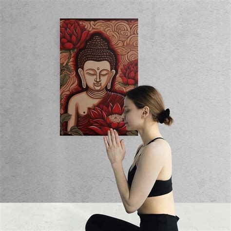 Wall Art of Buddha with Lotus – Zenartbliss- A Brand of Oxygen O2 ...