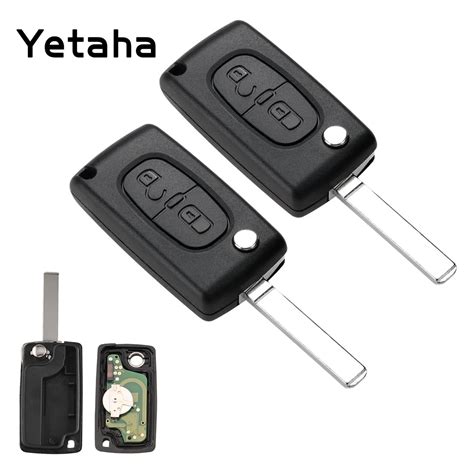 Yetaha Pcs Mhz Remoto Da Chave Do Carro Para A Peugeot E Citroen C