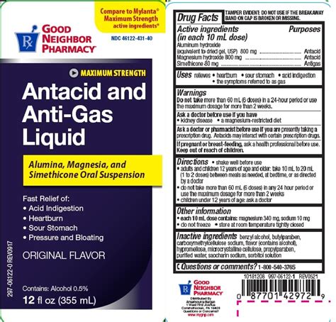 Dailymed Antacid Antigas Nta Aluminum Hydroxide Magnesium Hydroxide Simethicone Liquid