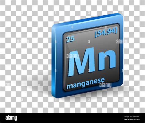 Manganese Chemical Element Chemical Symbol With Atomic Number And