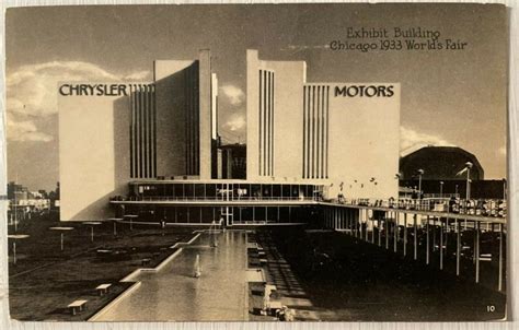 Vintage Postcard 1933 Chrysler Motors Building Chicago World S Fair