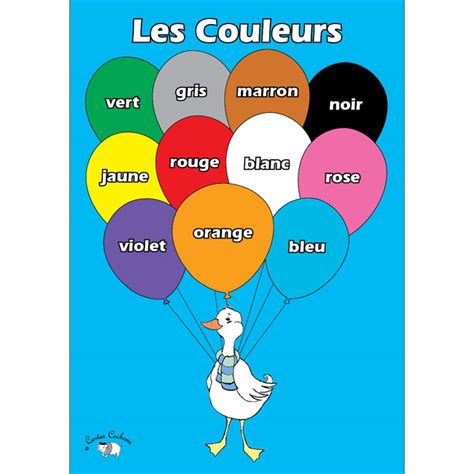 French Colours Poster Les Couleurs Little Linguist