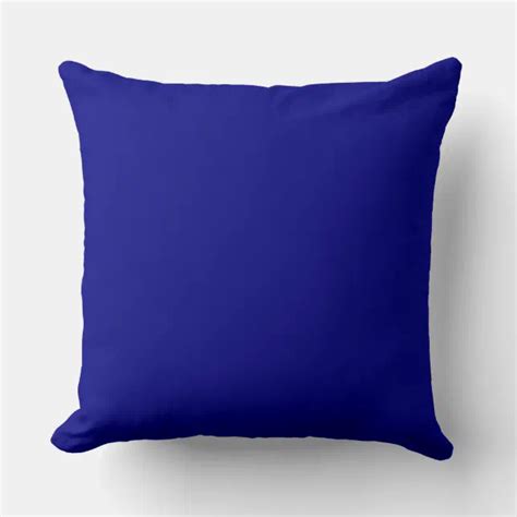 Navy Solid Color Background Throw Pillow Zazzle