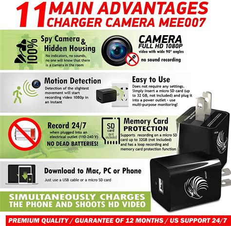 Spy Camera Charger | Hidden Camera | Premium Pack | Mini Spy Camera 1080p | USB Charger Camera ...