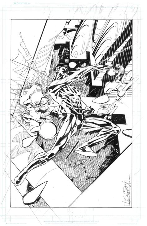 Spider Man 2099 Commission Art By Rick Leonardi Daredevil Artwork