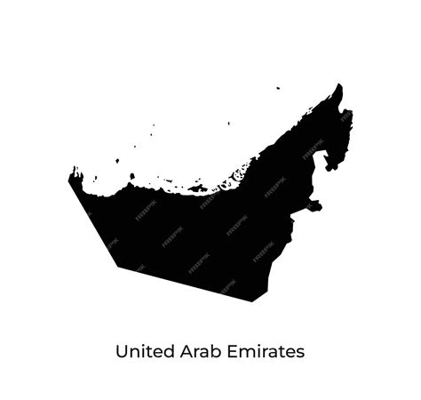 Premium Vector Vector United Arab Emirates Map On White Background